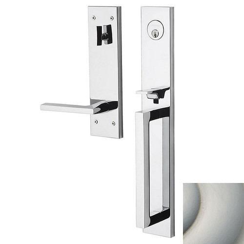 Baldwin 85392056RENT Lifetime Satin Nickel Single Cylinder Minneapolis Full Handleset with 5162 Lever (Right)