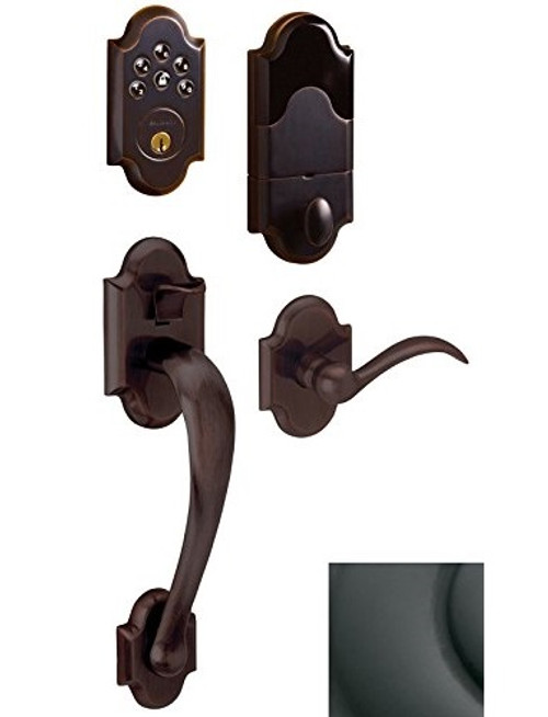 Baldwin 85353102ACLH Oil Rubbed Bronze Boulder Sectional Entry with 8252102AC1 Deadbolt (Left)