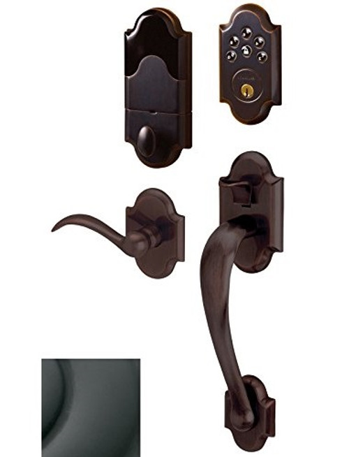 Baldwin 85353102ACRH Oil Rubbed Bronze Boulder Sectional Entry with 8252102AC1 Deadbolt (Right)