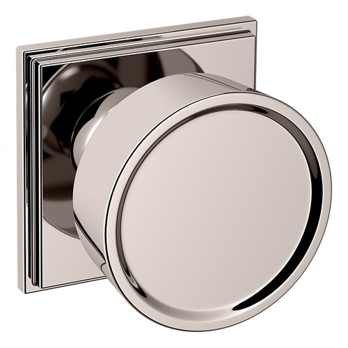 Baldwin K009055IDM-PRE Lifetime Polished Nickel Hollywood Hills Half Dummy Knob with R050 Rose