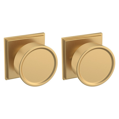 Baldwin K009033PRIV-PRE Vintage Brass Hollywood Hills Privacy Knob with R050 Rose