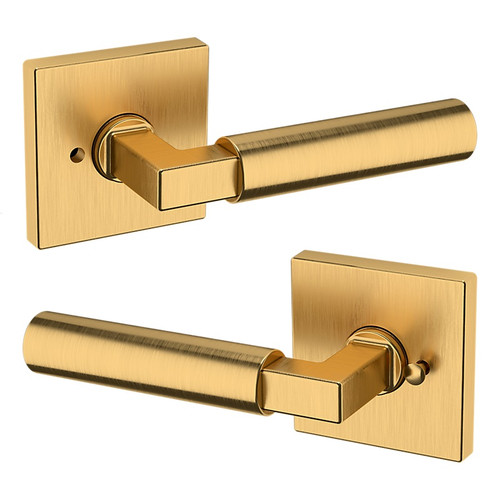 Baldwin L029044PRIV-PRE Lifetime Satin Brass Privacy Lever with R017 Rose