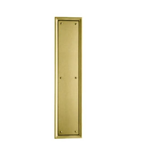 Baldwin 2280.044 Lifetime Satin Brass 3.5” x 15” Nashville Push Plate