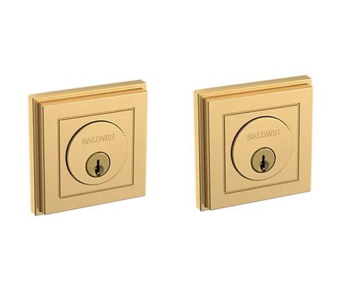 Baldwin 8261044 Lifetime Satin Brass Double Cylinder Hollywood Hills Deadbolt