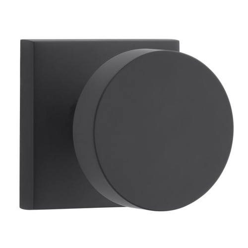 Baldwin Reserve PSCONCSR190 Satin Black Passage Contemporary Knob with Contemporary Square Rose