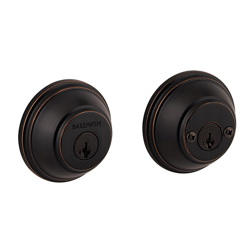 Baldwin Prestige 385RDB11PS Venetian Bronze Round Double Cylinder Deadbolt w/ Smart Key