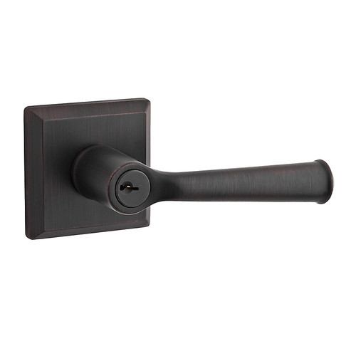 Baldwin Reserve ENFEDTSR112 Venetian Bronze Keyed Entry Federal Lever with Traditional Square Rose