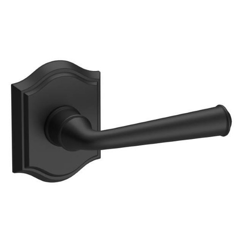 Baldwin Reserve FDFEDTAR190 Satin Black Full Dummy Federal Lever with Traditional Arch Rose