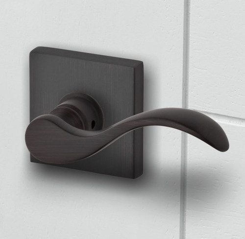 Baldwin Reserve FDCURCSR112 Venetian Bronze Full Dummy Curve Lever with Contemporary Square Rose
