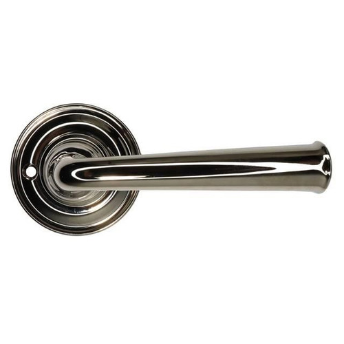 Baldwin Reserve HDFEDTRR055 Lifetime Polished Nickel Half Dummy Federal Lever with Traditional Round Rose