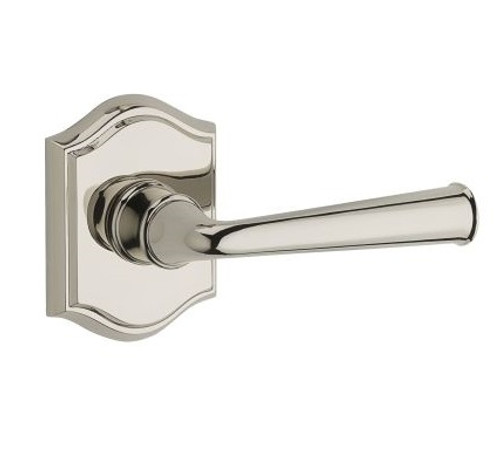 Baldwin Reserve HDFEDTAR055 Lifetime Polished Nickel Half Dummy Federal Lever with Traditional Arch Rose