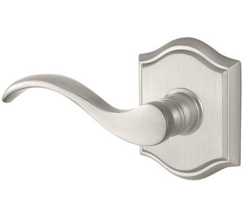 Baldwin Reserve HDCURLTAR150 Satin Nickel Half Dummy Curve Lever with Traditional Arch Rose (Left)