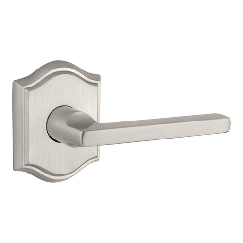 Baldwin Reserve HDSQUTAR150 Satin Nickel Half Dummy Square Lever with Traditional Arch Rose