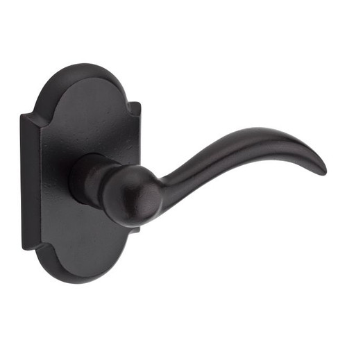 Baldwin Reserve PSARCRAR481 Dark Bronze Passage Arch Lever with Rustic Arch Rose