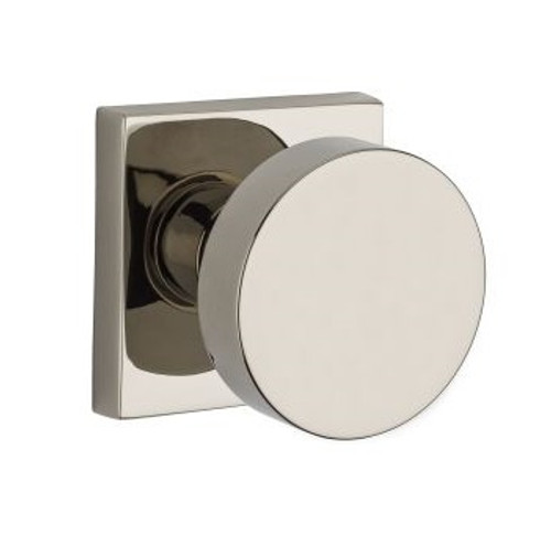 Baldwin Reserve PSCONCSR055 Lifetime Polished Nickel Passage Contemporary Knob with Contemporary Square Rose