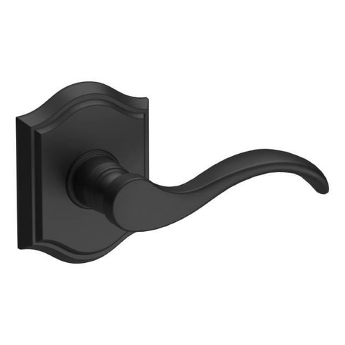 Baldwin Reserve PSCURTAR190 Satin Black Passage Curve Lever with Traditional Arch Rose