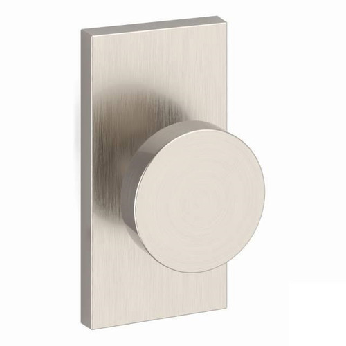 Baldwin Reserve PSCONCFR150 Satin Nickel Passage Contemporary Knob with Contemporary 5" Rose