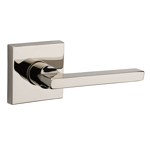 Baldwin Reserve PVSQUCSR055 Lifetime Polished Nickel Privacy Square Lever with Contemporary Square Rose
