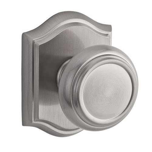 Baldwin Reserve PVTRATAR150 Satin Nickel Privacy Traditional Knob with Traditional Arch Rose