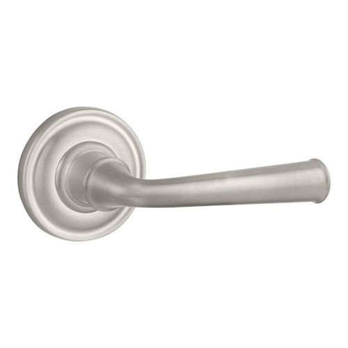 Baldwin Reserve PVFEDTRR150 Satin Nickel Privacy Federal Lever with Traditional Round Rose