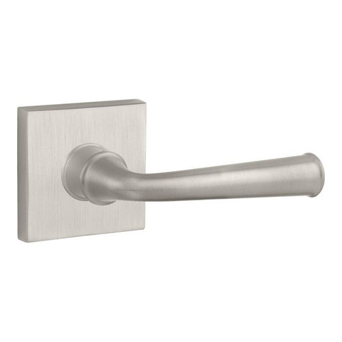 Baldwin Reserve PVFEDCSR150 Satin Nickel Privacy Federal Lever with Contemporary Square Rose