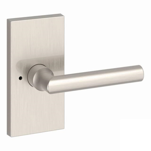 Baldwin Reserve PVTUBCFR150 Satin Nickel Privacy Tube Lever with Contemporary 5" Rose