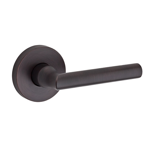 Baldwin Reserve PVTUBCRR112 Venetian Bronze Privacy Tube Lever with Contemporary Round Rose