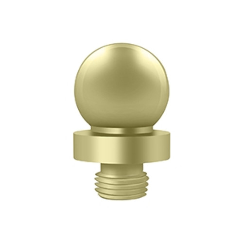 Deltana DSBTL3-UNL Unlacquered Brass Solid Brass Ball Finial for 6" x 6" Hinges