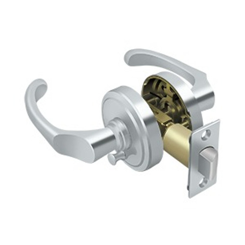 Deltana PRCLR2U26RH Chapelton Lever Privacy; Right Hand; Polished Chrome Finish