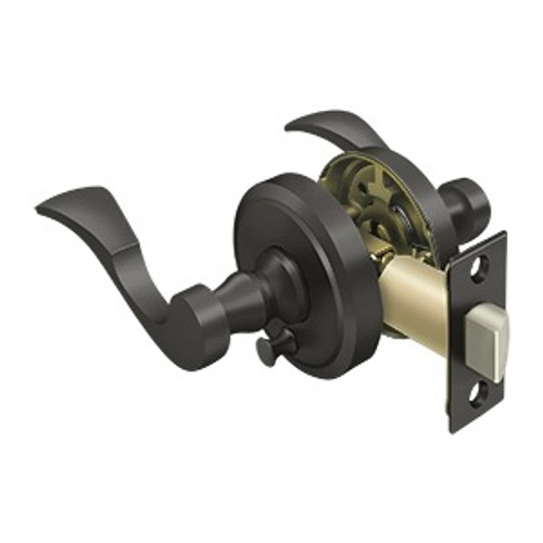 Deltana PRLLR2U10BRH Lacovia Lever Privacy; Right Hand; Oil Rubbed Bronze Finish