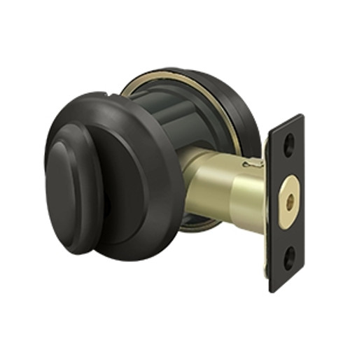 Deltana PRDRSU10B Solid Brass Port Royal Deadbolt Lock Grade 2; Oil Rubbed Bronze Finish