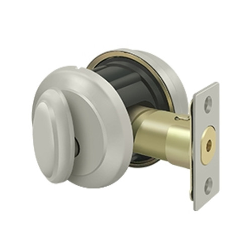 Deltana PRDRSU15 Solid Brass Port Royal Deadbolt Lock Grade 2; Satin Nickel Finish