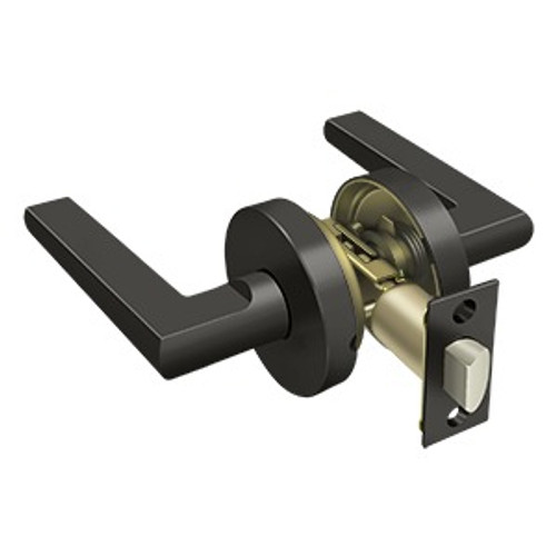 Deltana ZPLR3U10B Portmore Lever Passage; Oil Rubbed Bronze Finish