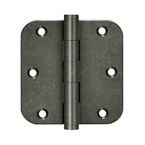 Deltana DSB35R510WM-R White Bronze Medium Distressed Finish 3-1/2" x 3-1/2" 5/8" Radius Brass Hinge