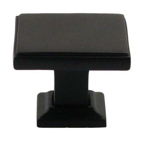 Rusticware 992BLK 1-3/8" Modern Square Cabinet Knob Black Finish