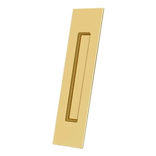 Deltana FP10225CR003 Lifetime Polished Brass Rectangular HD Flush Pull