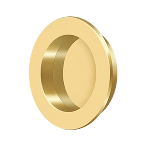 Deltana FP238CR003 Lifetime Polished Brass Round HD Flush Pull