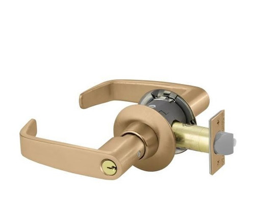 Sargent 11G24BL-4 Satin Brass Entry L-Lever with B-Rose
