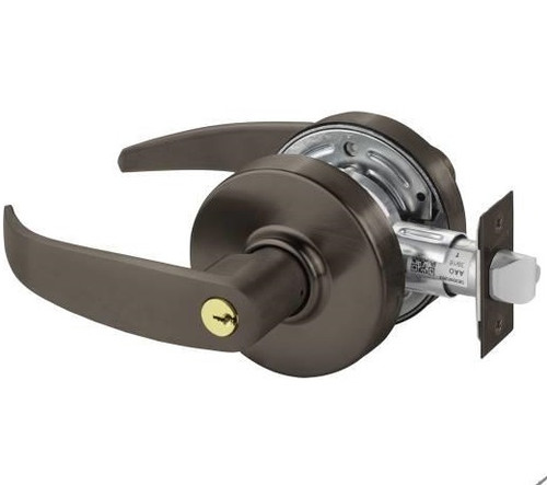 Sargent 7G05LP-10B Oxidized Satin Bronze - Oil Rubbed Keyed Entry P-Lever with L-Rose