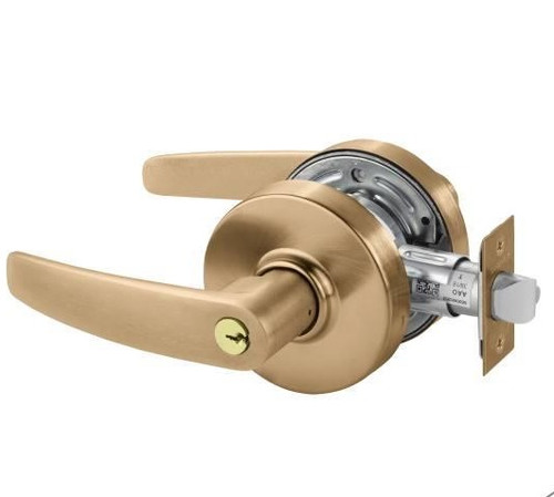 Sargent 7G05LB-10 Satin Bronze Keyed Entry B-Lever with L-Rose