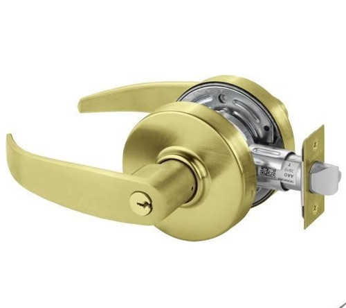 Sargent 7G05LP-4 Satin Brass Keyed Entry P-Lever with L-Rose