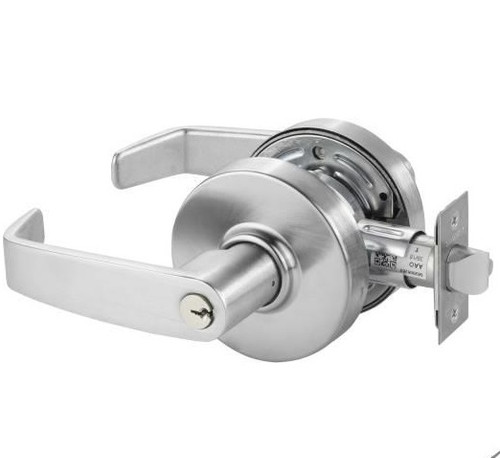 Sargent 7G05LL-26D Satin Chrome Keyed Entry L-Lever with L-Rose