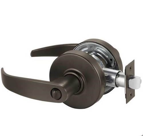 Sargent 7U65LP-10BE Dark Oxidized Satin Bronze - Equivalent Privacy P-Lever with L-Rose