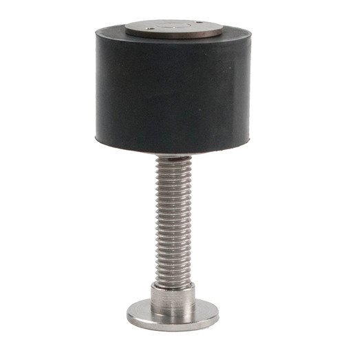 Trimco 1209-630 Satin Stainless Steel Heavy Duty Floor Stop - 1-3/8" Tall Rubber Grade 8 Tensile Bolt