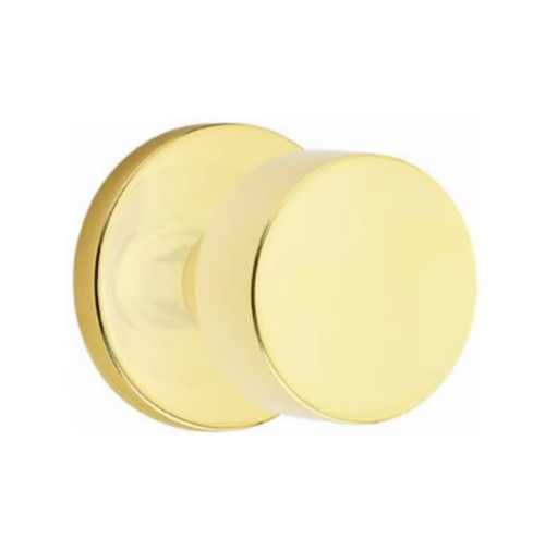 Emtek ROU-US3NL-PHD Unlacquered Brass Round (Pair) Half Dummy Knobs with Your Choice of Rosette