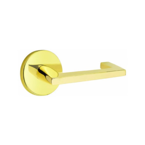 Emtek AG-US3NL-PHD Unlacquered Brass Argos Pair Half Dummy Levers with Your Choice of Rosette