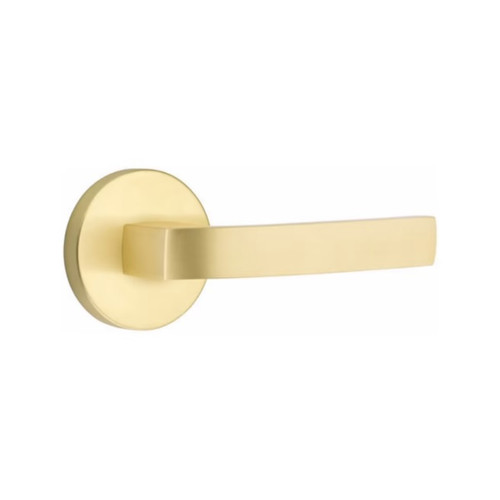 Emtek BRL-US4-PASS Satin Brass Breslin Passage Lever with Your Choice of Rosette