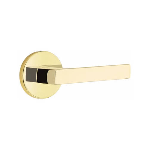 Emtek DT-US3NL-PRIV Unlacquered Brass Dumont Privacy Lever with Your Choice of Rosette