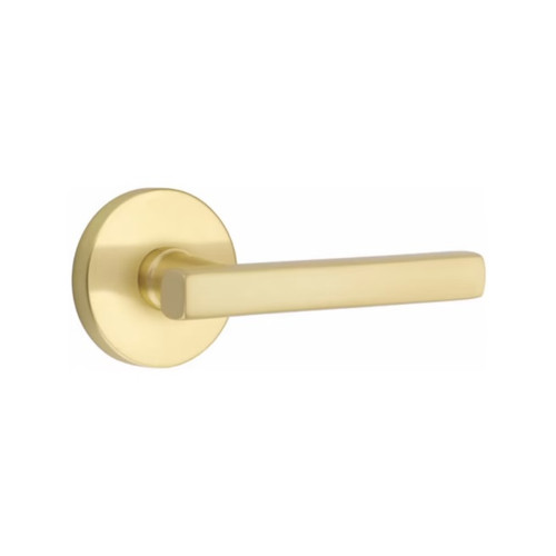 Emtek FRL-US4-PHD Satin Brass Freestone Pair Half Dummy Levers with Your Choice of Rosette