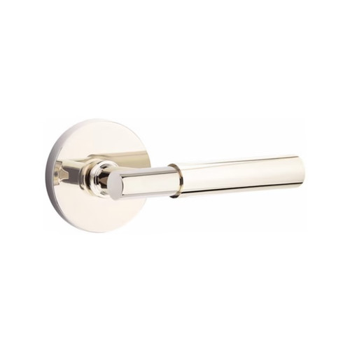Emtek MYL-US14-PRIV Polished Nickel Myles Privacy Lever with Your Choice of Rosette